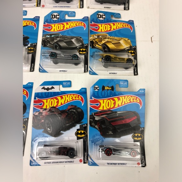Batman Hot Wheels Lot of 12 Mattel Batmobile Batplane Batcopter Collectible Toys - Picture 2 of 6